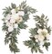 Wedding Arch Faux Flower Set - 2-Piece Greenery Garland for Ceremony and Reception Backdrop Decor (White)